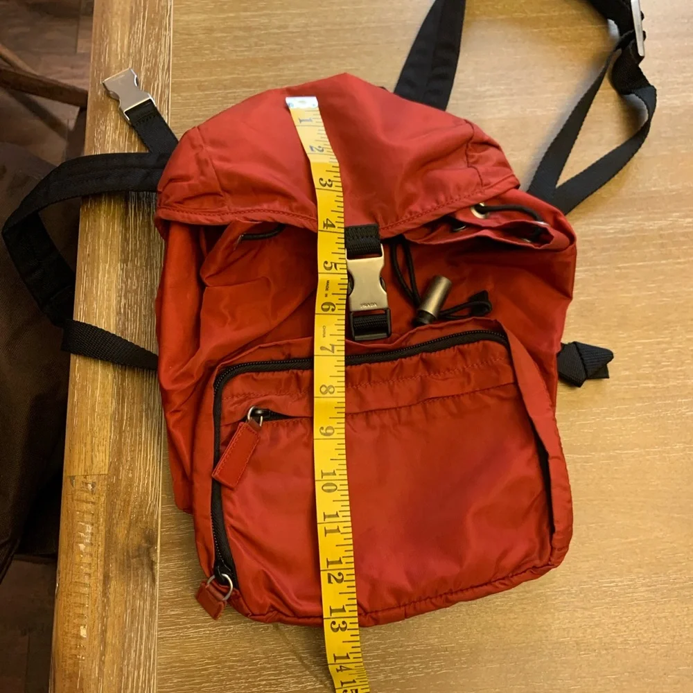 Authentic Preloved Prada Red Backpack Stylish Durable Design - Picture 9 of 10